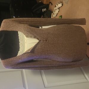 Mossimo Supply Co. Chocolate V-Neck Sweater